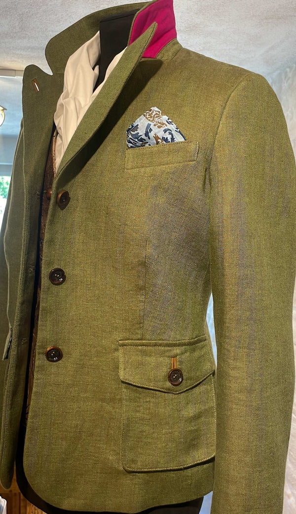 Leinen Blazer Damen grün