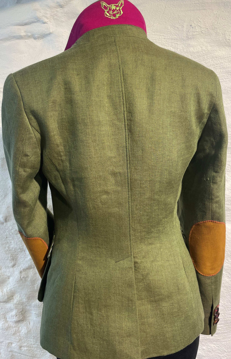 Leinen Blazer Damen grün