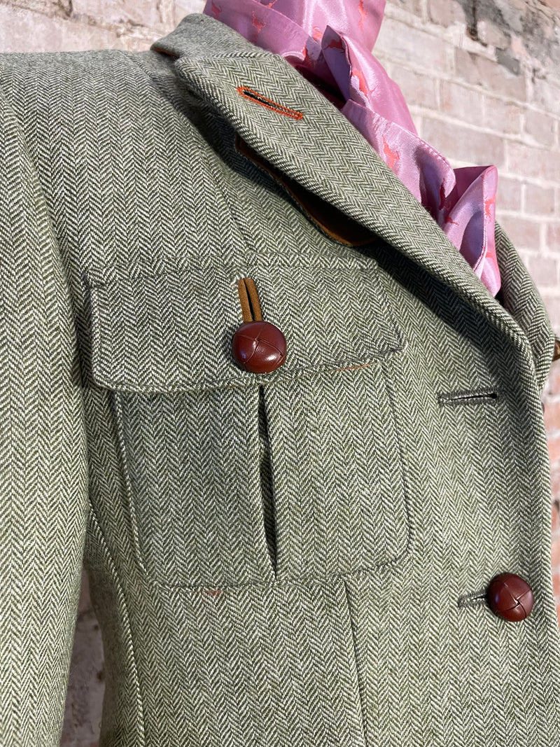 Damen Fieldjacket aus Fischgrat Tweed